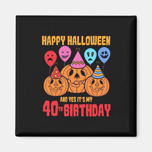 ハッピーハローウィン40歳 マグネット (正面)