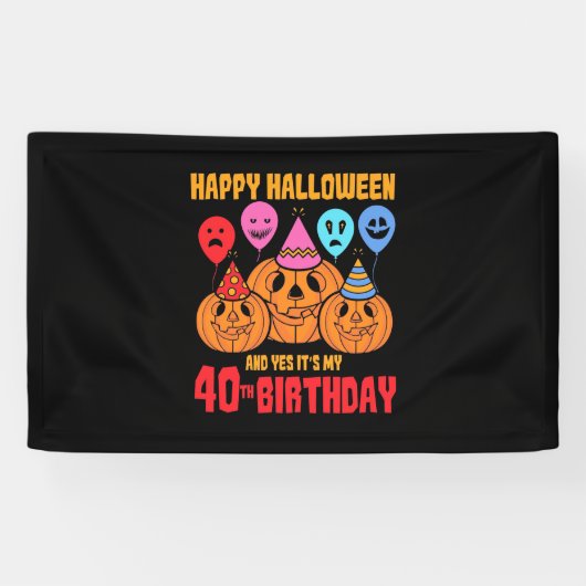 ハッピーハローウィン40歳 横断幕 (横)