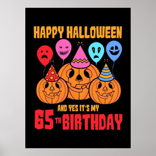 ハッピーハローウィン65誕生日 ポスター (正面)