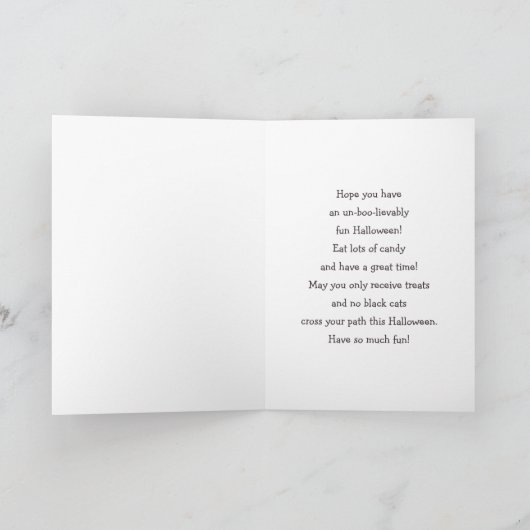 ハッピーハローウィン。おもしろい不気味ハウス カード (内部)