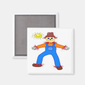 "ハッピーハローウィン"かかし マグネット (正面/裏面)