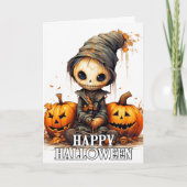 ハッピーハローウィン |かわいいカボチャ カード (正面)