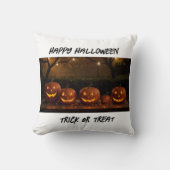 ハッピーハローウィン、かわいい彫りカボチャ クッション (正面)