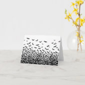 ハッピーハローウィン! こうもり カード (黄色い花)