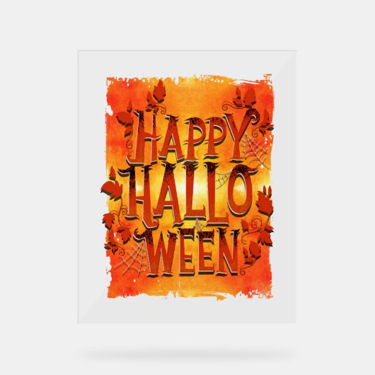 ハッピーハローウィン アクリルサイン (正面)
