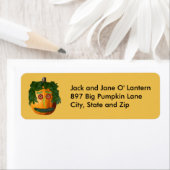 ハッピーハローウィン – アンカットカボチャ住所 シール (インサイチュ)