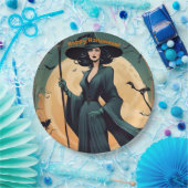 ハッピーハローウィン、アールデコウィッチ、コスチュームパーティー ペーパープレート (パーティー)