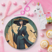 ハッピーハローウィン、アールデコウィッチ、コスチュームパーティー ペーパープレート (パーティー)