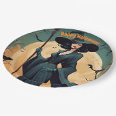 ハッピーハローウィン、アールデコウィッチ、コスチュームパーティー ペーパープレート (アングル)