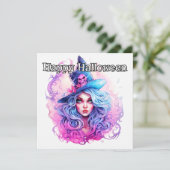 ハッピーハローウィン |ウィッチウーマンイラストレーション カード (スタンド正面)
