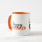 ハッピーハローウィン、ウィッチ熱狂するズBe、ブラック&オレンジ マグカップ (正面左)