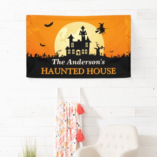 ハッピーハローウィン – ウェルカムトゥクリーピーハ幽霊のよく出るウス 横断幕 (インサイチュ)