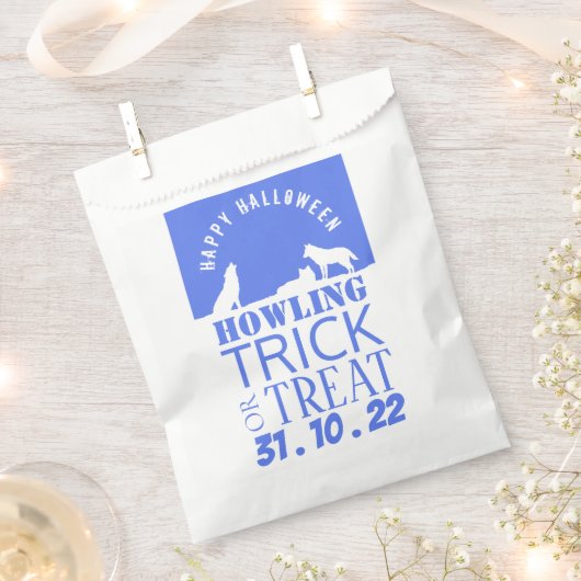 ハッピーハローウィン・オオカミ フェイバーバッグ (クリップ留めされた状態)
