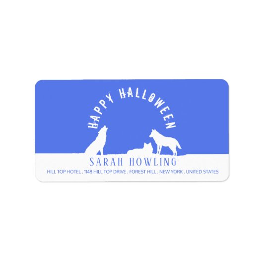ハッピーハローウィン・オオカミ ラベル (正面)
