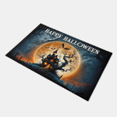 ハッピーハローウィン |オールドハ幽霊のよく出るウス ドアマット (アングル)