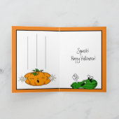 ハッピーハローウィン |カボチャおもしろいンプン カード (内部)