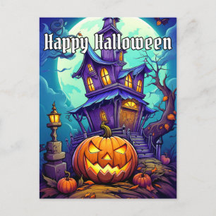 ハッピーハローウィン カボチャ不気味ン ポストカード