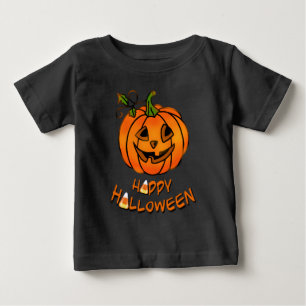 ハッピーハローウィン カボチャ キャンディーコーン ベビーTシャツ