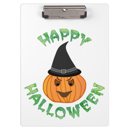 「ハッピーハローウィン」カボチャ クリップボード (正面)