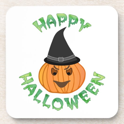 「ハッピーハローウィン」カボチャ コースター (正面)