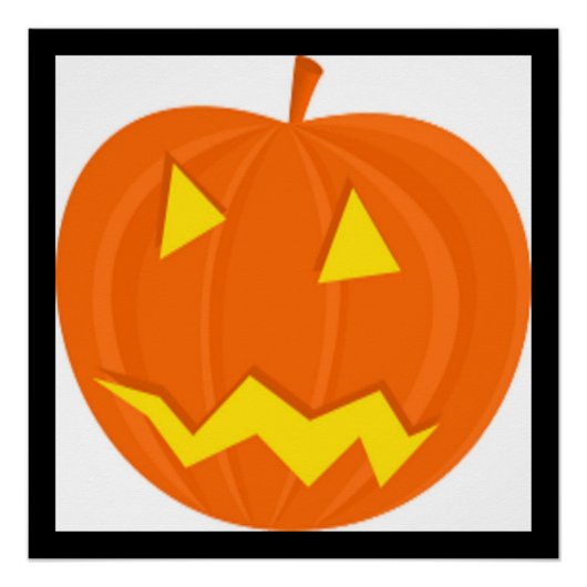 「ハッピーハローウィン」カボチャ ポスター (正面)