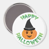 「ハッピーハローウィン」カボチャ マグネット (正面/裏面)