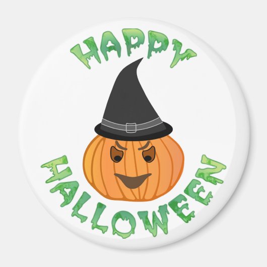 「ハッピーハローウィン」カボチャ マグネット (正面)