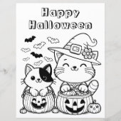 ハッピーハローウィン | カラーリングページ (正面)