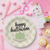 ハッピーハローウィン – カワイカボンプキンファームハウスカラー ペーパープレート (パーティー)