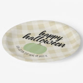 ハッピーハローウィン – カワイカボンプキンファームハウスカラー ペーパープレート (アングル)