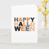 ハッピーハローウィン カード (黄色い花)