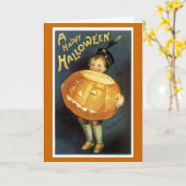 ハッピーハローウィン カード (黄色い花)