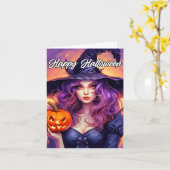 ハッピーハローウィン カード (黄色い花)