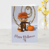 ハッピーハローウィン カード (黄色い花)