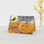 ハッピーハローウィン! カード (黄色い花)