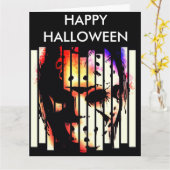 ハッピーハローウィン カード (黄色い花)