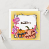 ハッピーハローウィン カード (正面/裏面インサイチュ)