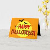 ハッピーハローウィン カード (黄色い花)