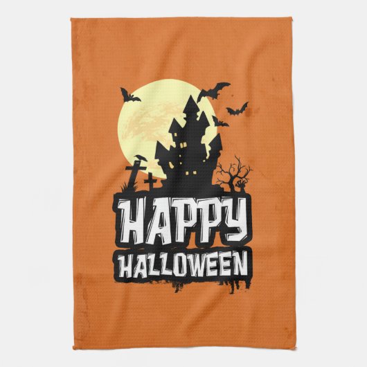 ハッピーハローウィン キッチンタオル (縦)