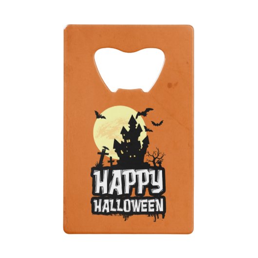 ハッピーハローウィン クレジットカード栓抜き (正面)