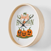 ハッピーハローウィン-クールハロウィーン 壁時計 (傾斜)
