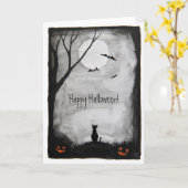 ハッピーハローウィン – グリーティングカード (黄色い花)