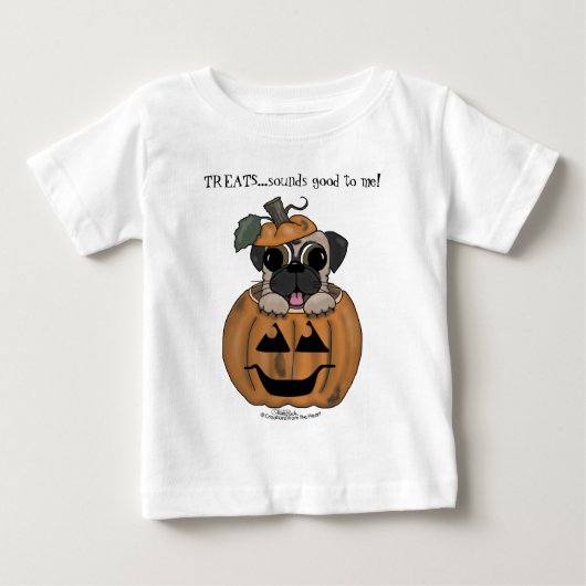 ハッピーハローウィン – ジャック・O・ランタンを吸い込む ベビーTシャツ (正面)