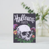 ハッピーハローウィン |スカルとキノコ ポストカード (スタンド正面)