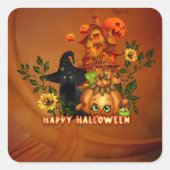 ハッピーハローウィン スクエアシール (正面)
