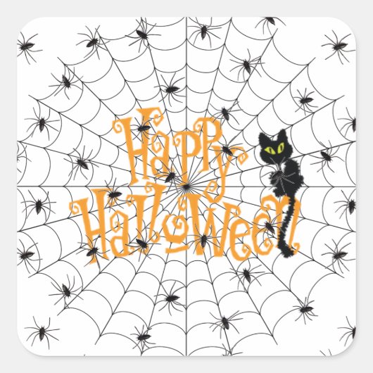 ハッピーハローウィン スクエアシール (正面)