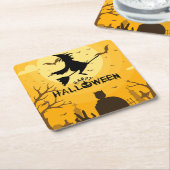 ハッピーハローウィン スクエアペーパーコースター (アングル)