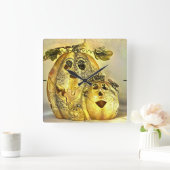 ハッピーハローウィン スクエア壁時計 (ホーム)