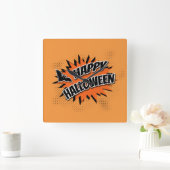 ハッピーハローウィン スクエア壁時計 (ホーム)