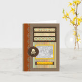 ハッピーハローウィン（スクラップ） カード (黄色い花)